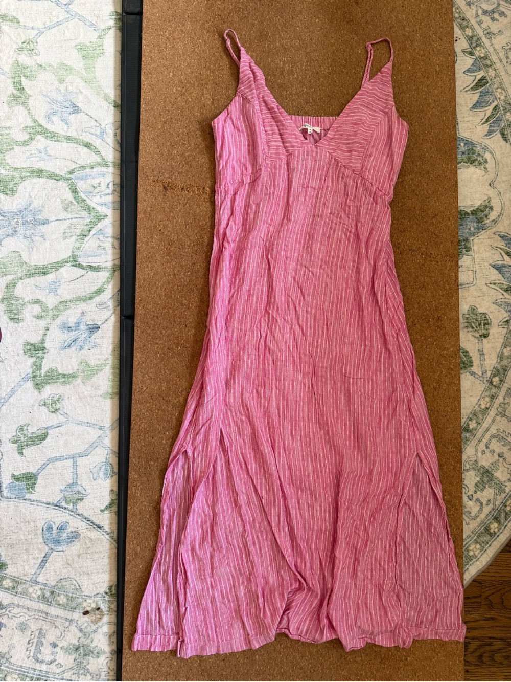 Splendid Pink Lightweight Striped Maxi Dress